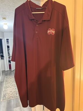 Cutter & Buck Maroon Mississippi State Polo